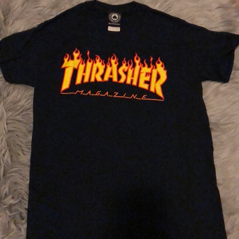 Navy Blue Thrasher Tee
